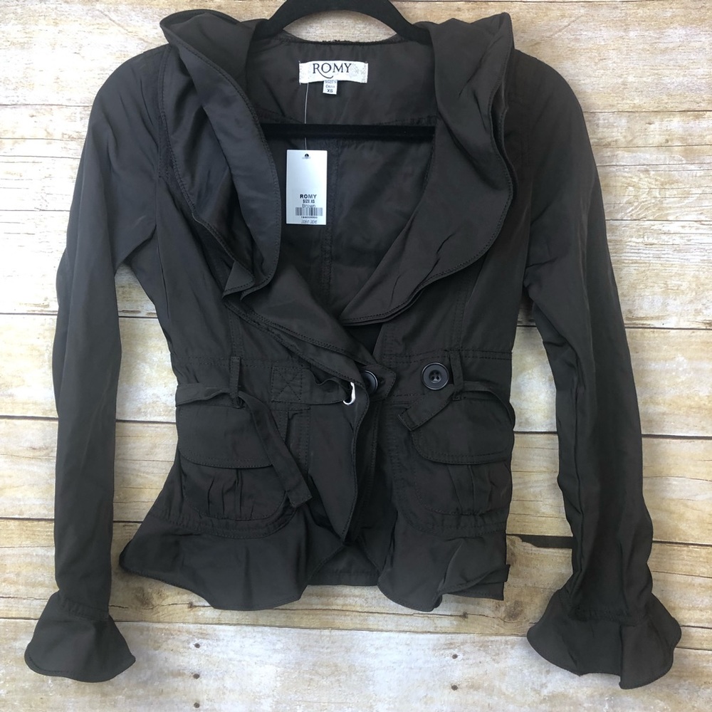 🛍 Romy brown Jocelyn jacket NWT